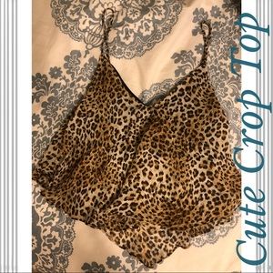 Leopard Print Crop Top- NWOT